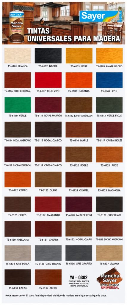 Cartilla de colores sayer guatemala