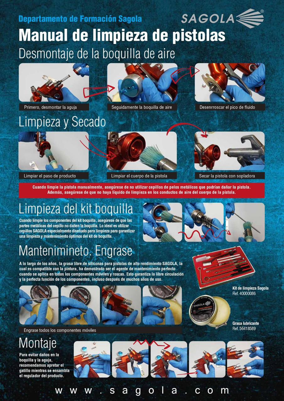 ¿Cómo limpiar tu pistola Sagola paso a paso?